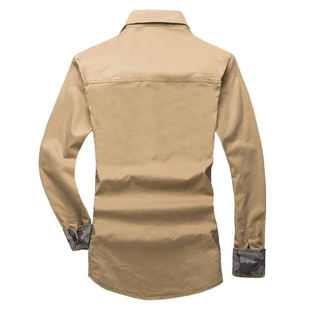 Angelo Ricci™ Modern Military Long Sleeve Shirt