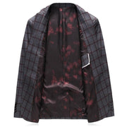 Angelo Ricci™ Formal Plaid Wool Blazer