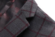 Angelo Ricci™ Formal Plaid Wool Blazer