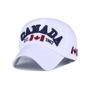 West Louis™ Canada Snapback Baseball Cap White - West Louis