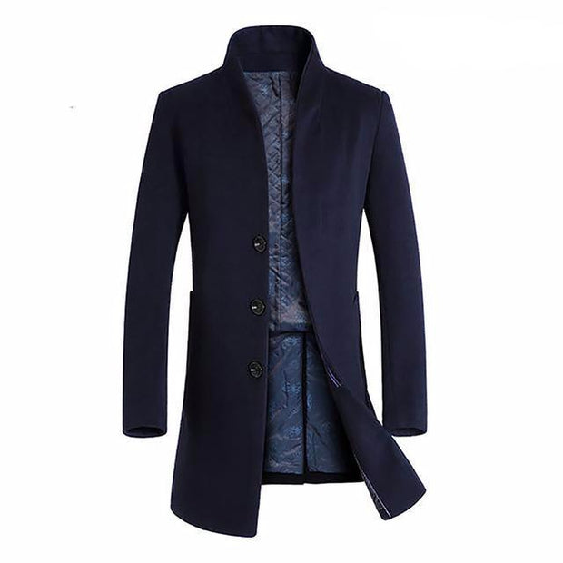 Angelo Ricci™ Winter Woolen Long Peacoat