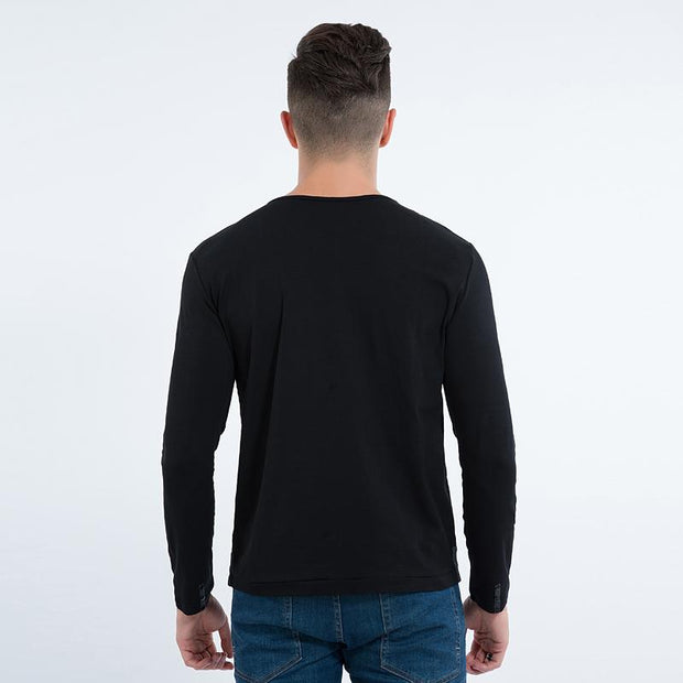 Angelo Ricci™ Stylish Slim Fit Long Sleeve T-Shirt