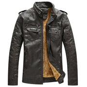 Angelo Ricci™ Thicken Washed Leather Windbreaker Jacket