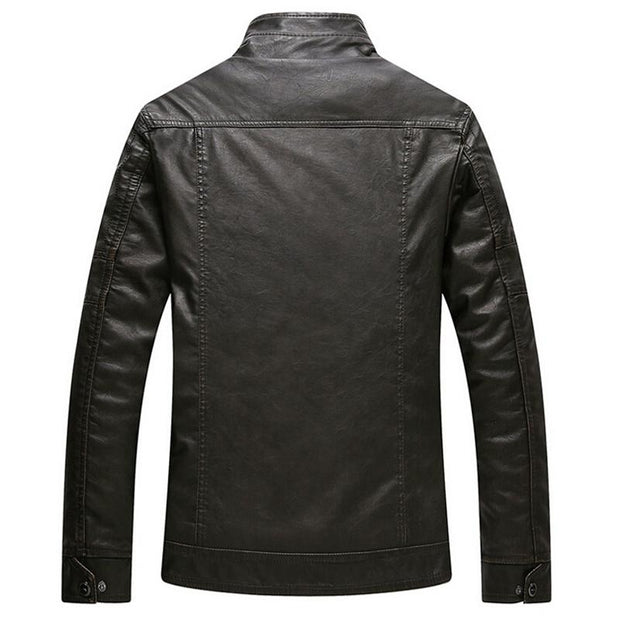 Angelo Ricci™ Thicken Washed Leather Windbreaker Jacket