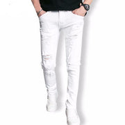 Angelo Ricci™ Fashion White Ripped Jeans