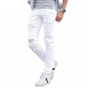 Angelo Ricci™ Fashion White Ripped Jeans