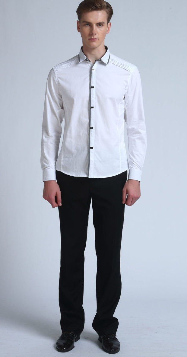 Angelo Ricci™ Designer Slim Fit Cotton Shirts