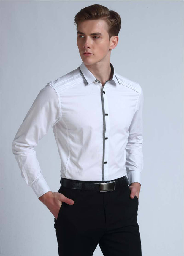 Angelo Ricci™ Designer Slim Fit Cotton Shirts