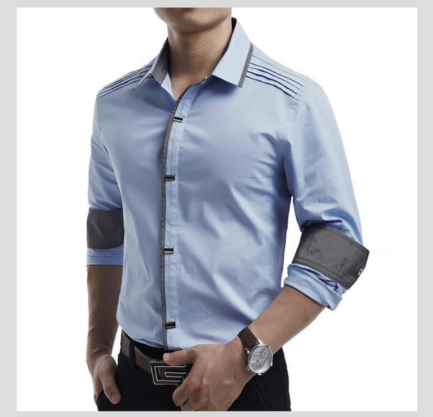 Angelo Ricci™ Designer Slim Fit Cotton Shirts