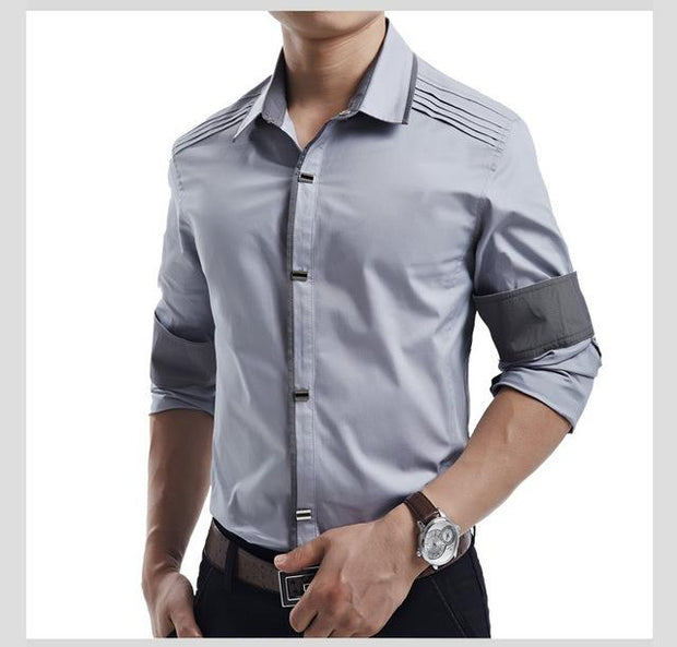 Angelo Ricci™ Designer Slim Fit Cotton Shirts