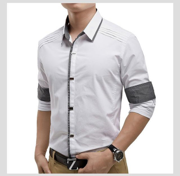 Angelo Ricci™ Designer Slim Fit Cotton Shirts