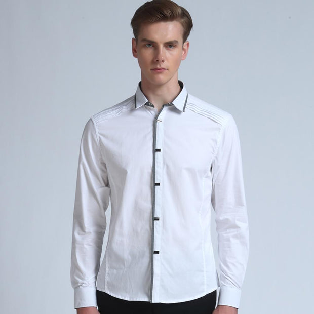 Angelo Ricci™ Designer Slim Fit Cotton Shirts