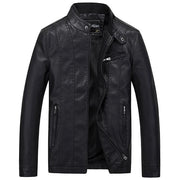 Angelo Ricci™ Biker Style Slim Fit PU Leather Jacket