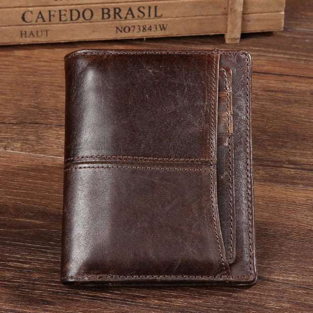 Angelo Ricci™ Leather Cowhide Money Bag Wallet