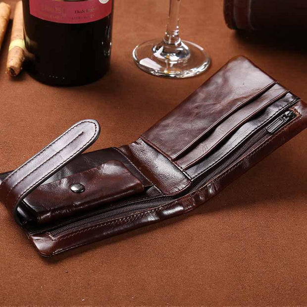 Angelo Ricci™ Oil Wax Genuine Leather Wallet