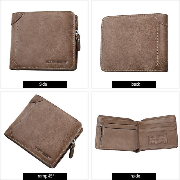 Angelo Ricci™ Fashion Genuine Leather Vintage Small Wallet