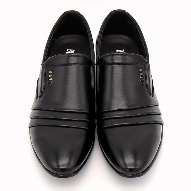 Angelo Ricci™ Dress Loafers Pointy Black Shoes