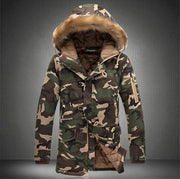 Angelo Ricci™ Winter Camouflage Fur Hood Parka