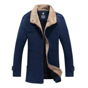 Angelo Ricci™ Lambswool Stand Collar Peacoat