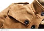 Angelo Ricci™ Lambswool Stand Collar Peacoat