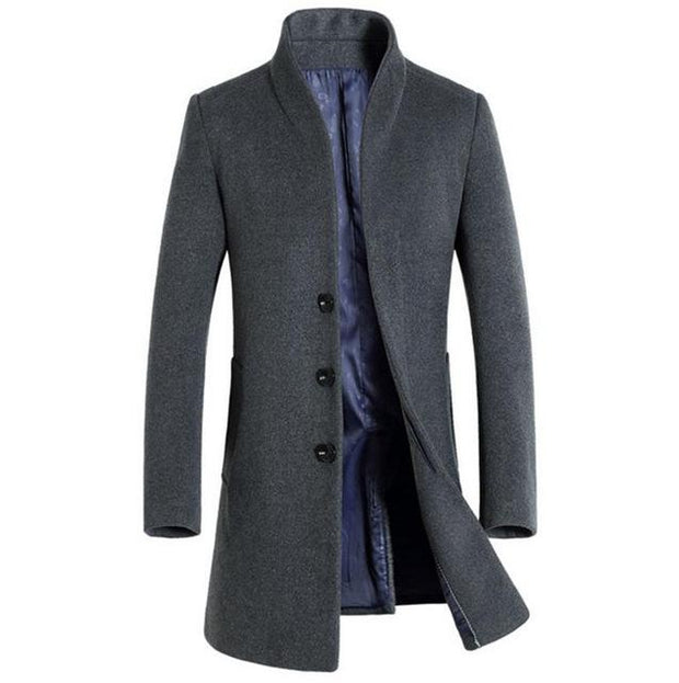 Angelo Ricci™ Formal Woolen Business-Men Overcoat