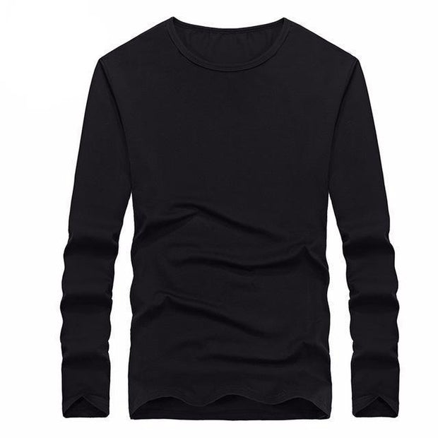 Angelo Ricci™ Cotton Solid Color Long Sleeved T Shirt