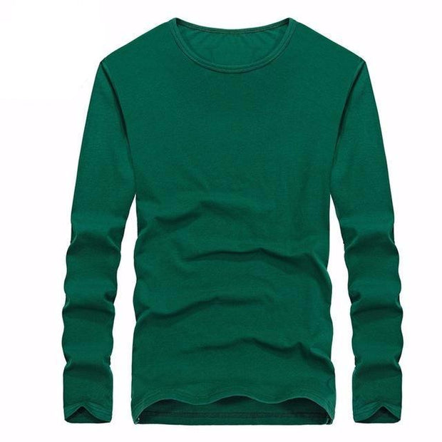 Angelo Ricci™ Cotton Solid Color Long Sleeved T Shirt