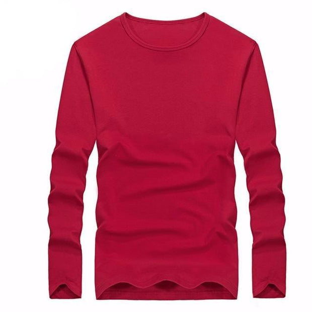 Angelo Ricci™ Cotton Solid Color Long Sleeved T Shirt