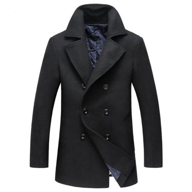 Angelo Ricci™ Slim Long Section Business Overcoat