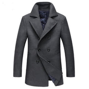 Angelo Ricci™ Slim Long Section Business Overcoat