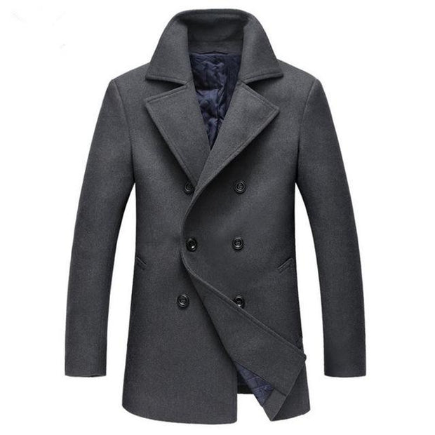 Angelo Ricci™ Slim Long Section Business Overcoat