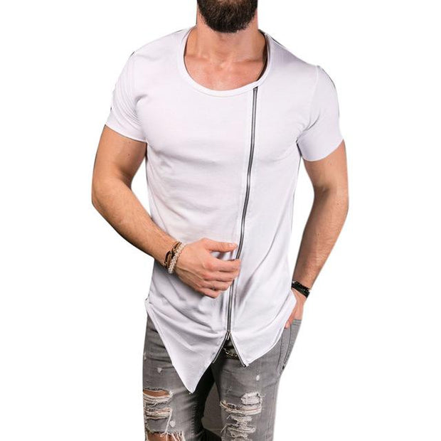 Angelo Ricci™ Leisure Tee Tops Asymmetrical T-Shirt