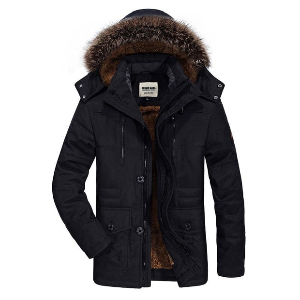 Angelo Ricci™ Cotton Hooded Winter Parka Coat