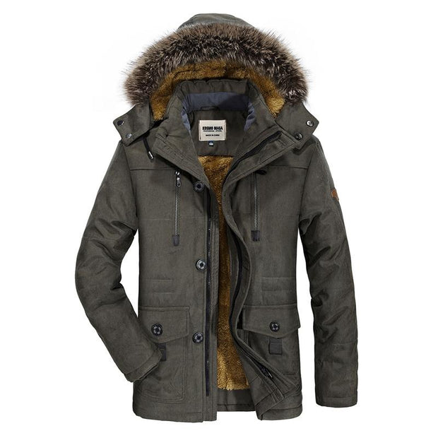 Angelo Ricci™ Cotton Hooded Winter Parka Coat