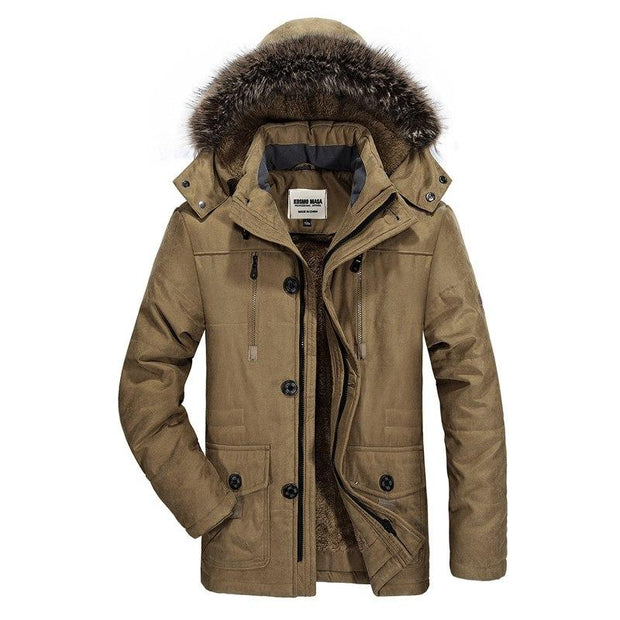 Angelo Ricci™ Cotton Hooded Winter Parka Coat