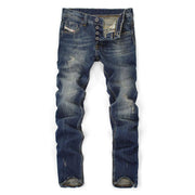 Angelo Ricci™ Dark Blue Color Printed Jeans