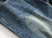 Angelo Ricci™ Dark Blue Color Printed Jeans