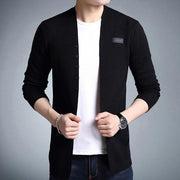 West Louis™ Middle-Long Length Solid Cardigan Black / M - West Louis