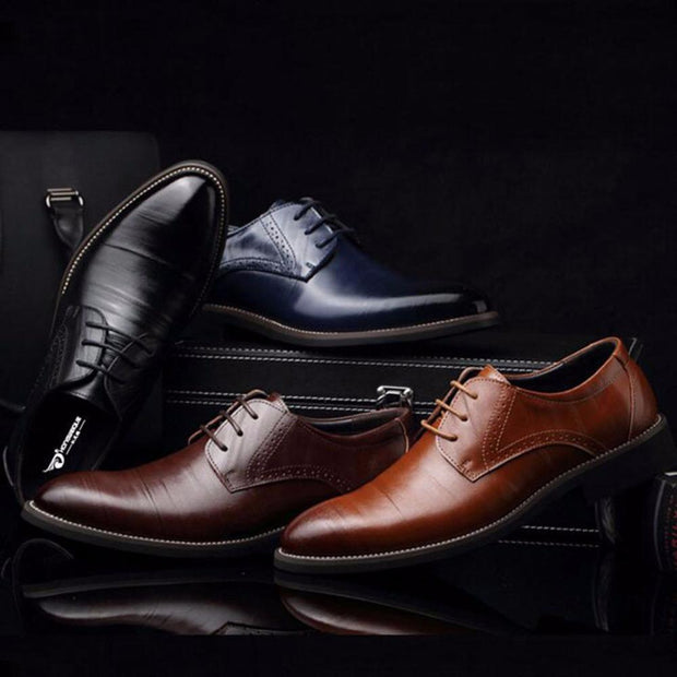 Angelo Ricci™ Businessmen Classic Leather Oxford Shoes