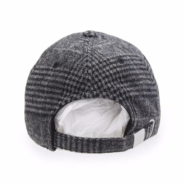 Angelo Ricci™ Plaid Woolen Baseball Cap