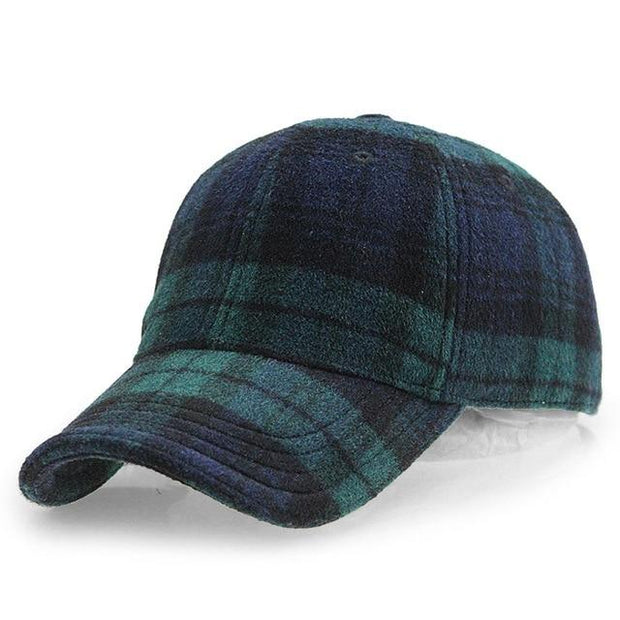 Angelo Ricci™ Plaid Woolen Baseball Cap