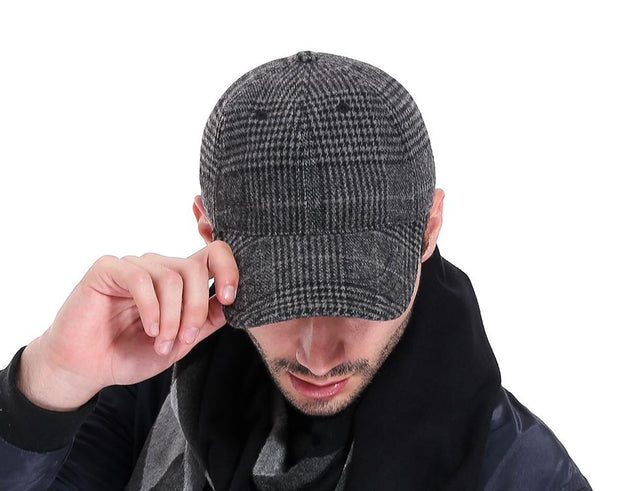 Angelo Ricci™ Plaid Woolen Baseball Cap