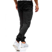 Angelo Ricci™ Hip Hop Washed Men Skinny Hole Jean