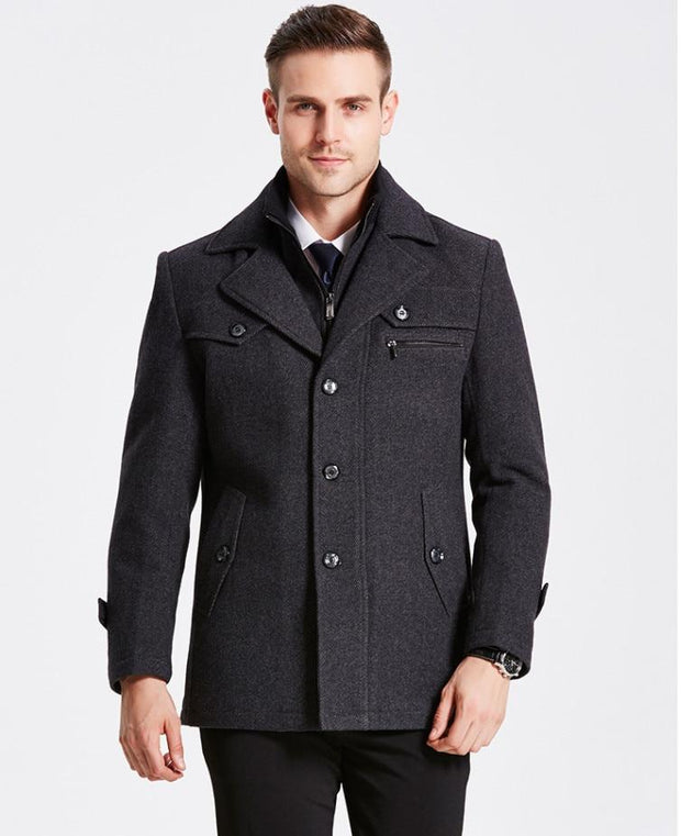 Angelo Ricci™ Winter Wool Warm Pea Coat