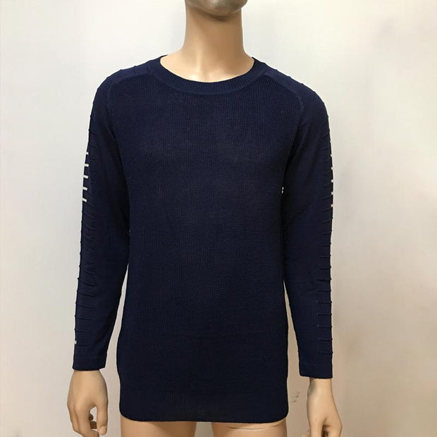 Angelo Ricci™ Round Neck Patchwork Quality Knitted Pullover