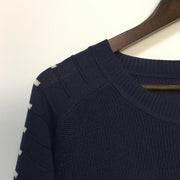 Angelo Ricci™ Round Neck Patchwork Quality Knitted Pullover