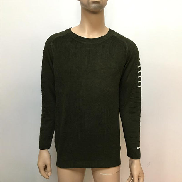 Angelo Ricci™ Round Neck Patchwork Quality Knitted Pullover