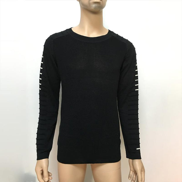 Angelo Ricci™ Round Neck Patchwork Quality Knitted Pullover