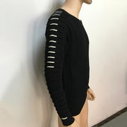 Angelo Ricci™ Round Neck Patchwork Quality Knitted Pullover