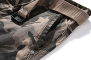 Angelo Ricci™ Camouflage Cargo Cotton Shorts